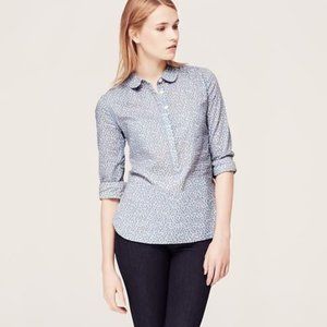 Loft Petite Floral Patterned Softened Shirt